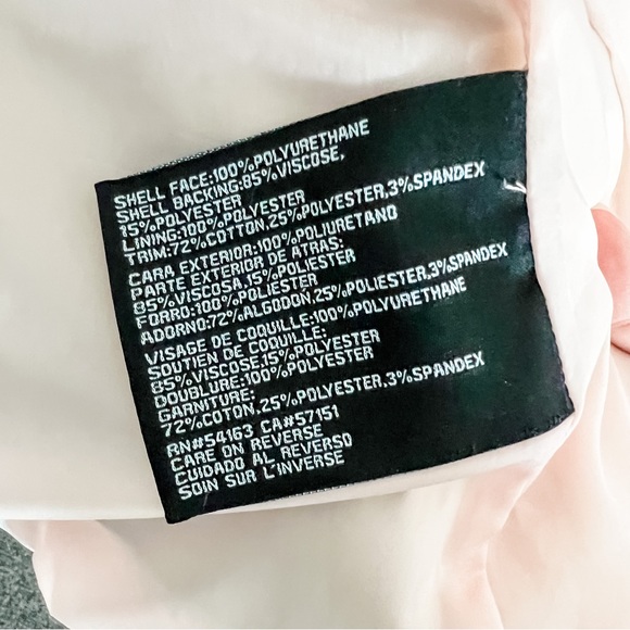 Jessica Simpson Vegan Leather Jacket - Size XL - White with Pink & Gray Floral - Picture 6 of 7